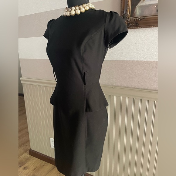 iZ BYER Black peplum drees size3 vintage inspired Classic Cocktail party - Picture 9 of 10